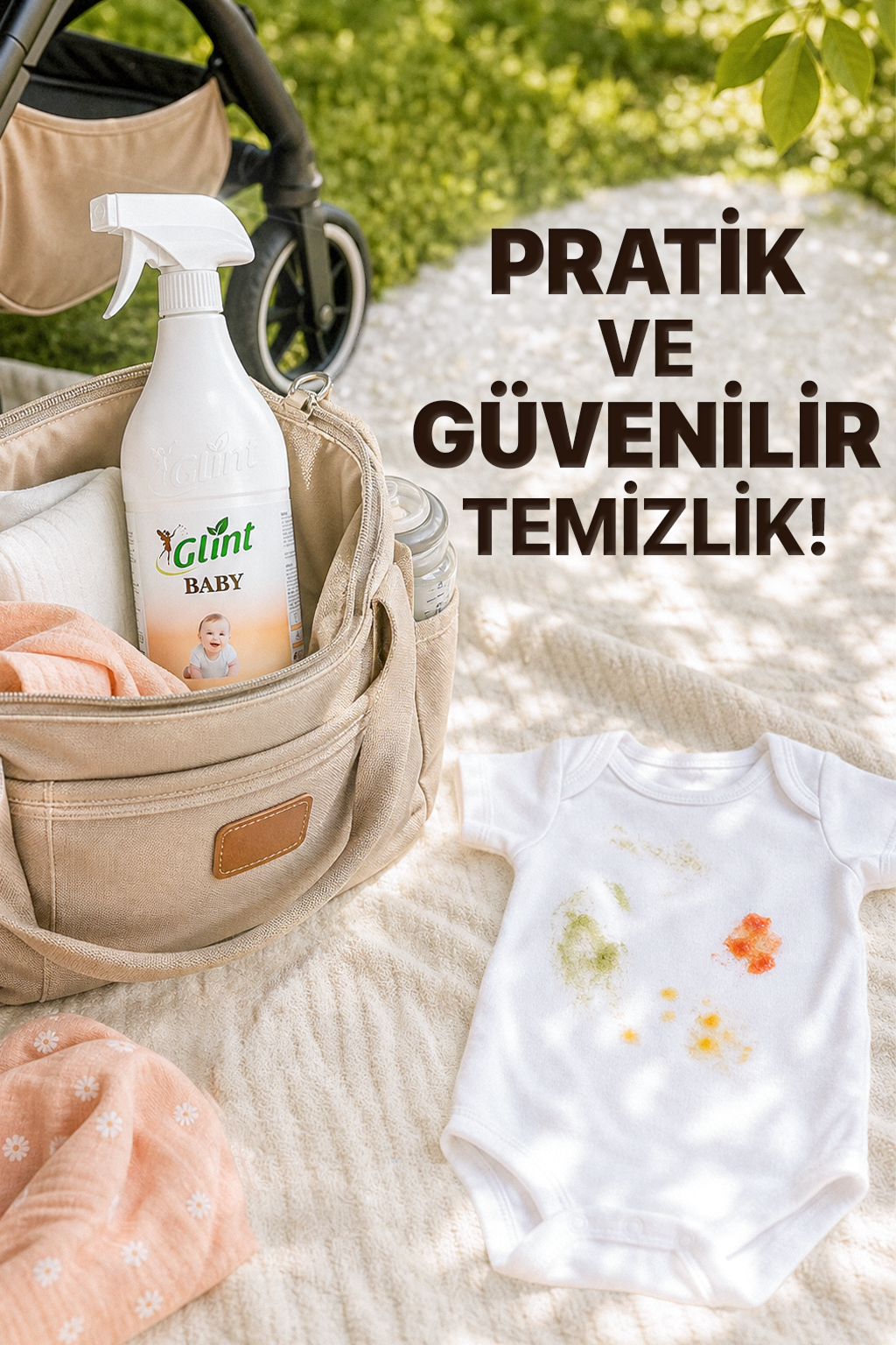 Glint Baby 1 Litre Bitkisel İçerikli Bebek Kıyafetleri İçin Leke Çıkarıcı