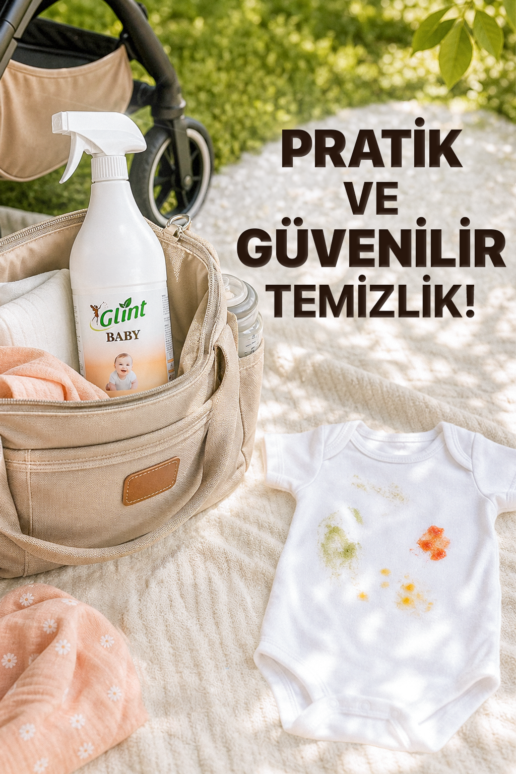 Glint Baby 1 Litre Bitkisel İçerikli Bebek Kıyafetleri İçin Leke Çıkarıcı