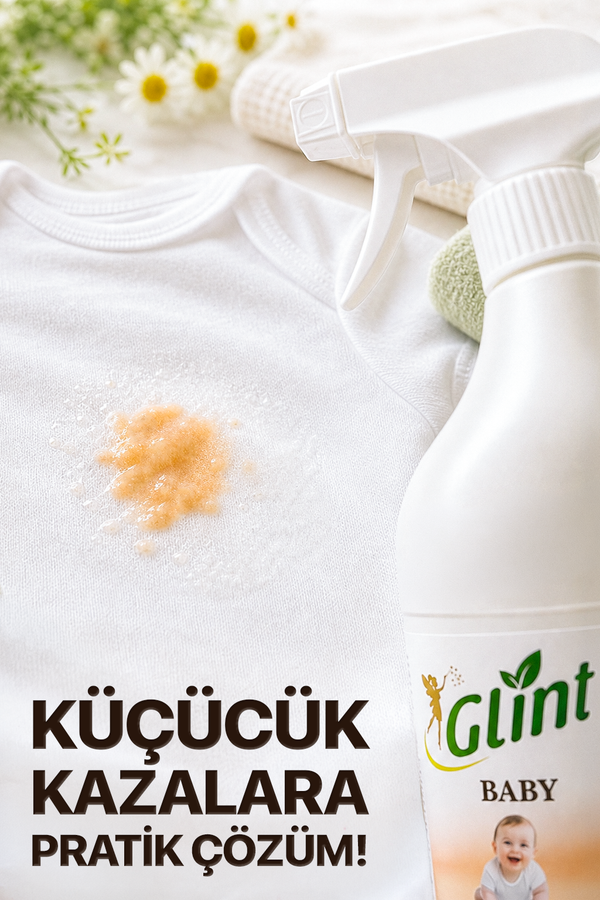 Glint Baby 1 Litre Bitkisel İçerikli Bebek Kıyafetleri İçin Leke Çıkarıcı – görsel 6