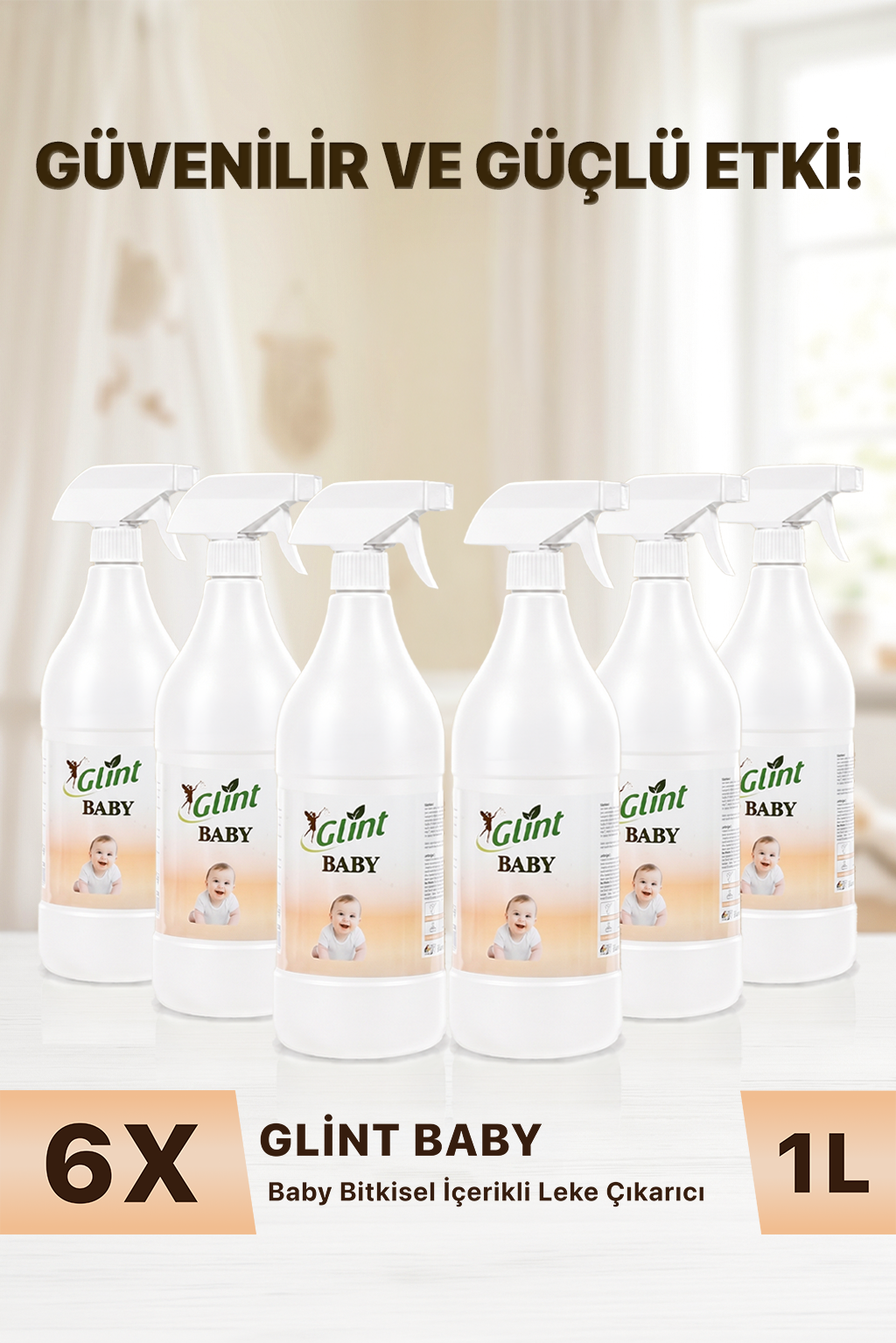 Glint Baby 6x1 L Bitkisel İçerikli Bebek Çamaşır Leke Çıkarıcı