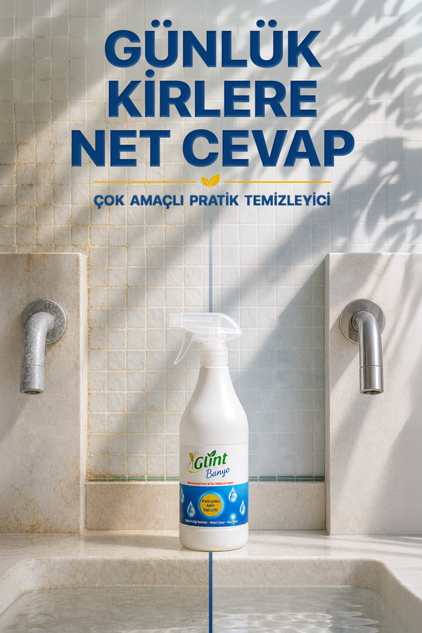 Glint Banyo 1 Litre Bitkisel İçerikli Kireç Pas ve Sabun Artığı Temizleyici