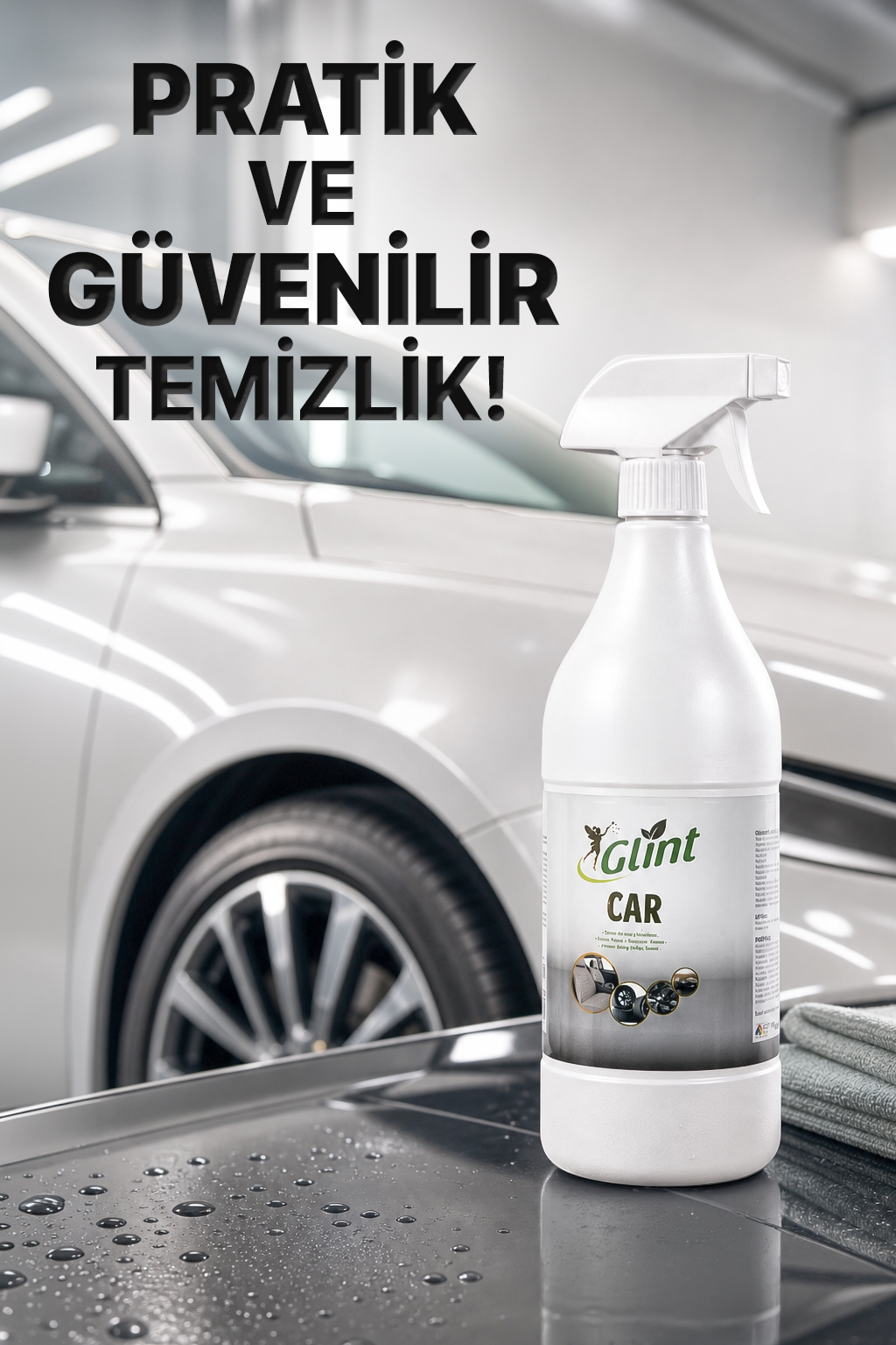 Glint Car 1 Litre Çok Amaçlı Oto Temizleyici Araç İç ve Dış Yüzeyler İçin