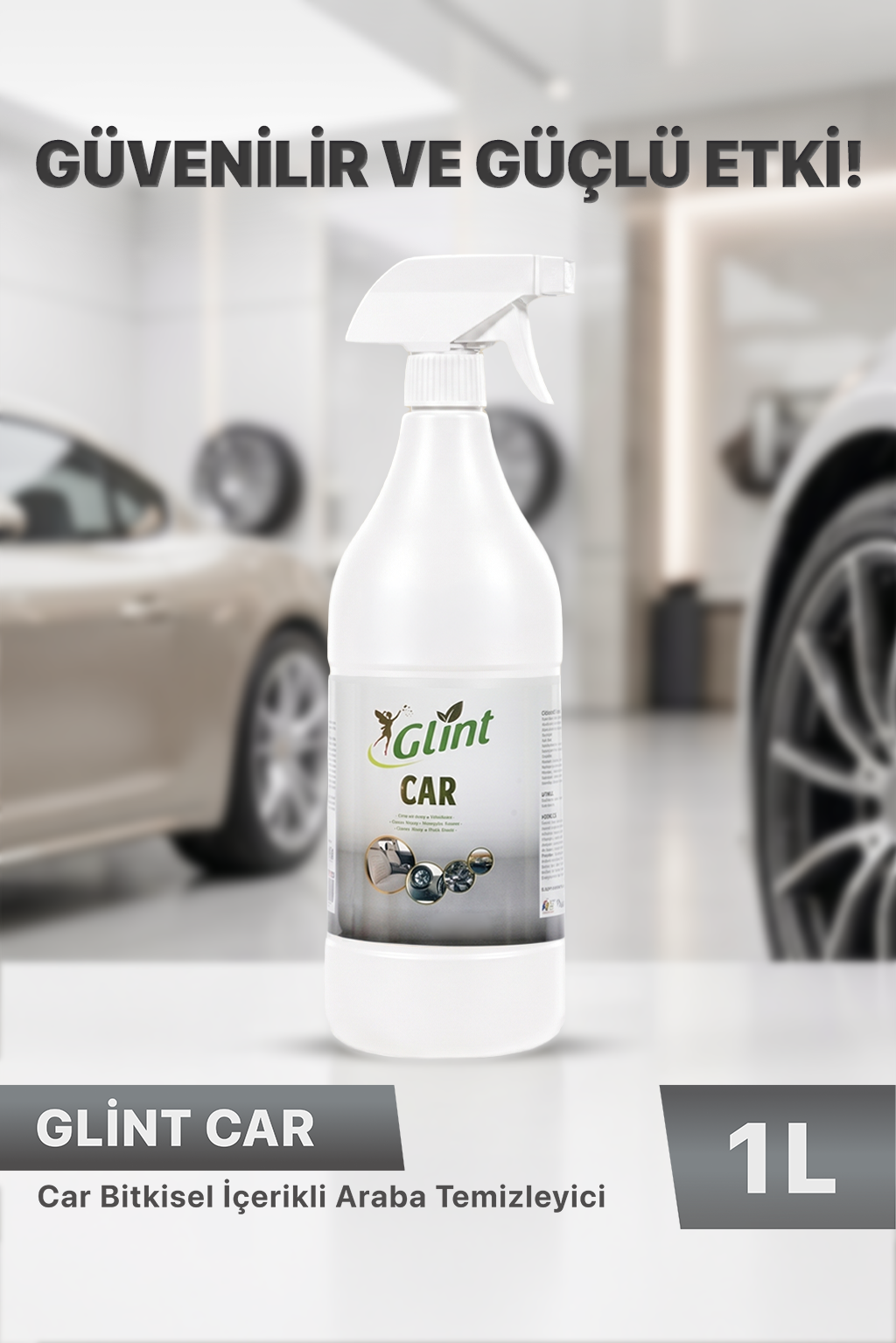 Glint Car 1 Litre Çok Amaçlı Oto Temizleyici Araç İç ve Dış Yüzeyler İçin