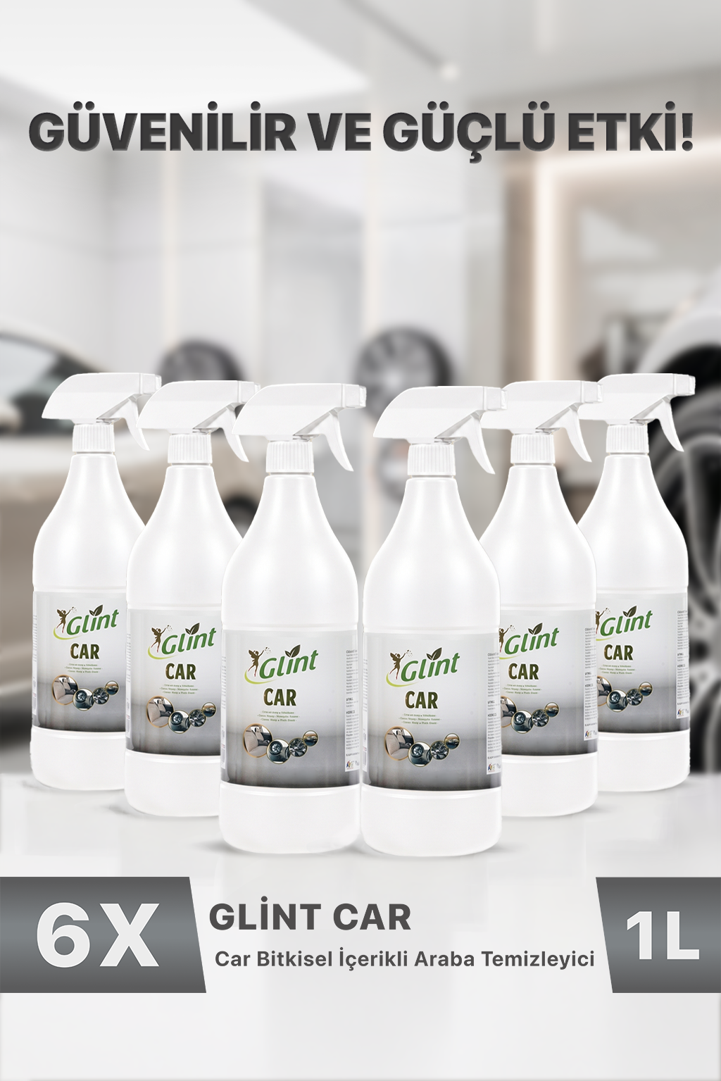 Glint Car 6x1 L Bitkisel İçerikli Çok Amaçlı Oto İç Dış Temizleyici