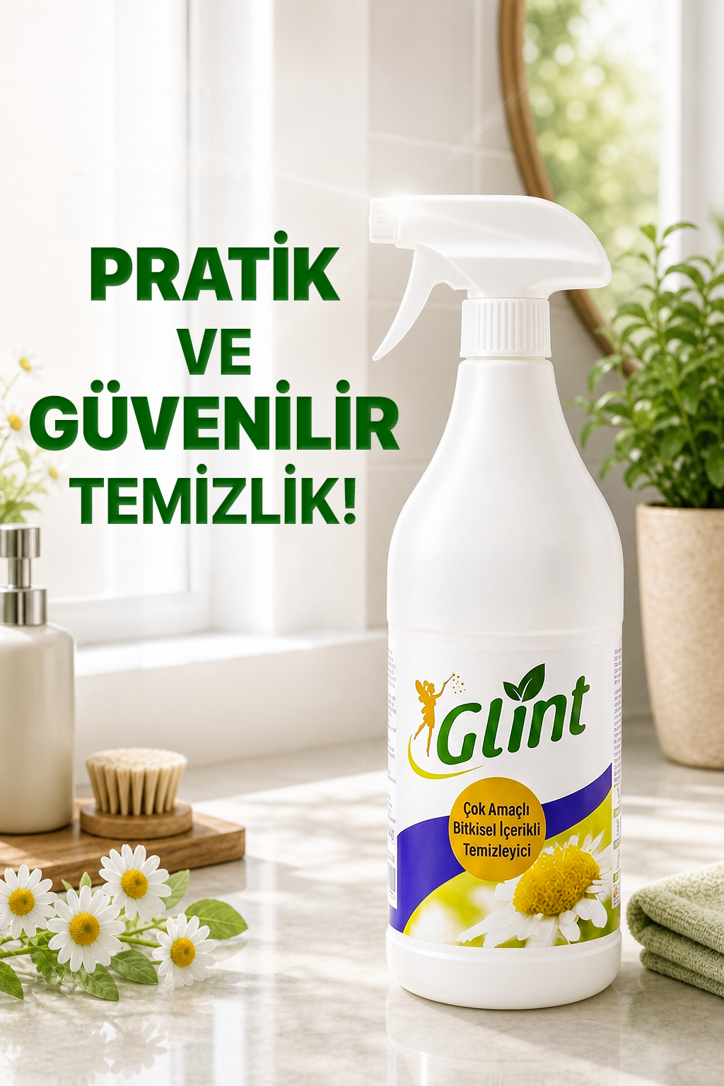 Glint Çok Amaçlı Bitkisel İçerikli Yüzey Temizleyici 1 Litre