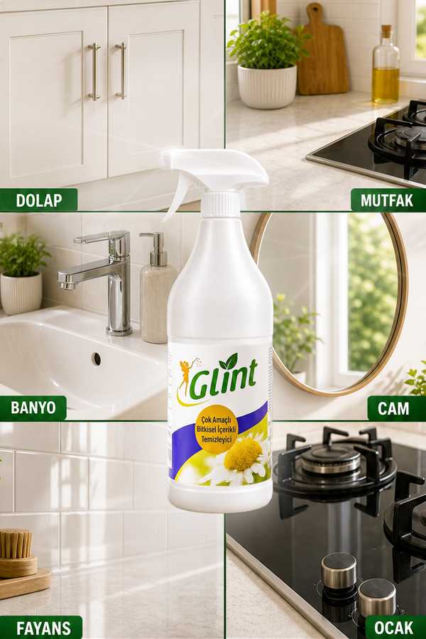 Glint Çok Amaçlı Bitkisel İçerikli Yüzey Temizleyici 1 Litre