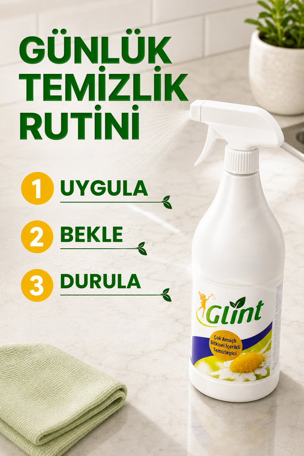 Glint Çok Amaçlı Bitkisel İçerikli Yüzey Temizleyici 1 Litre