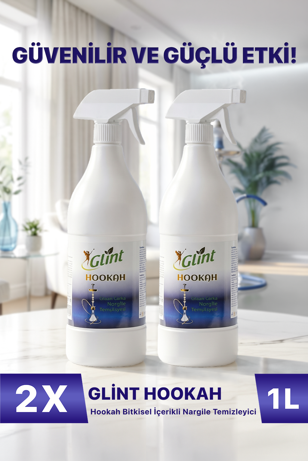 Glint Hookah 2x1 L Bitkisel İçerikli Nargile Temizleyici Ekonomik Paket