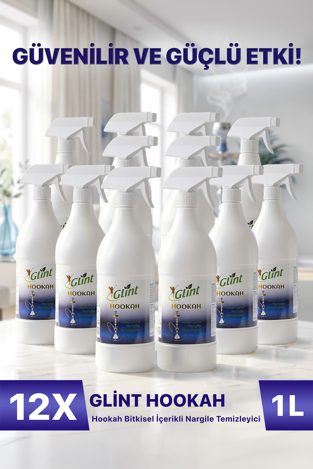 Glint Hookah 12x1 L Bitkisel İçerikli Nargile Temizleyici