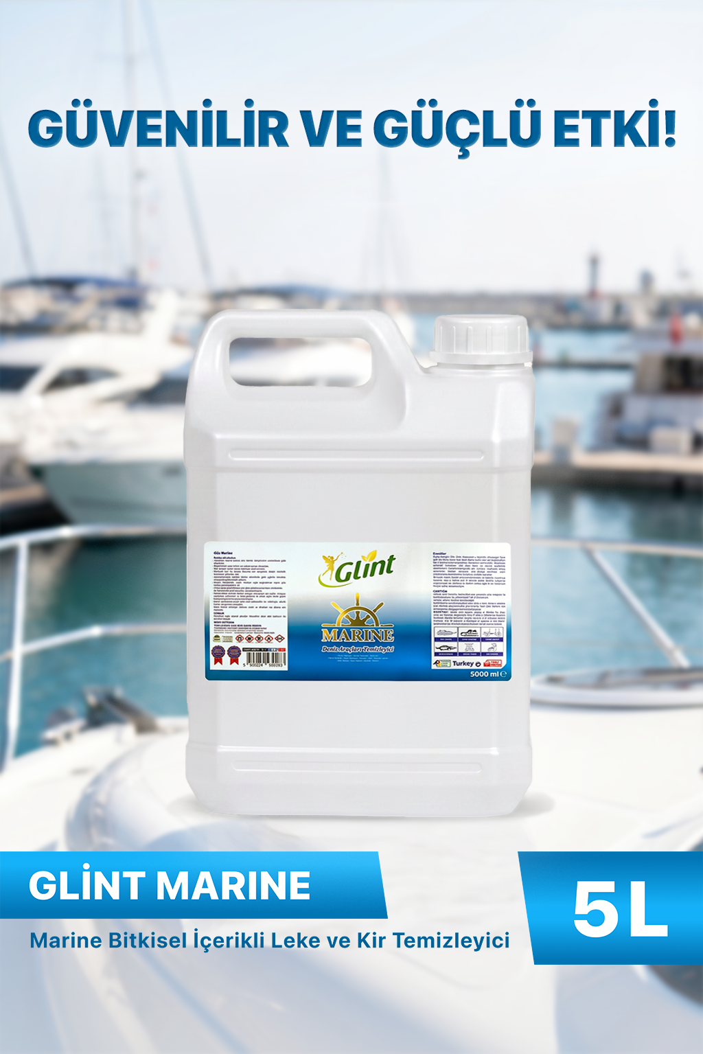 Marine 5 Litre Bitkisel İçerikli Tekne Yat ve Deniz Aracı Temizleyici