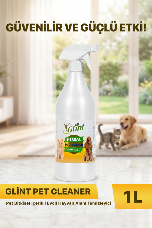 Glint Pet Cleaner 1 Litre Kedi ve Köpek Alanları İçin Temizleyici