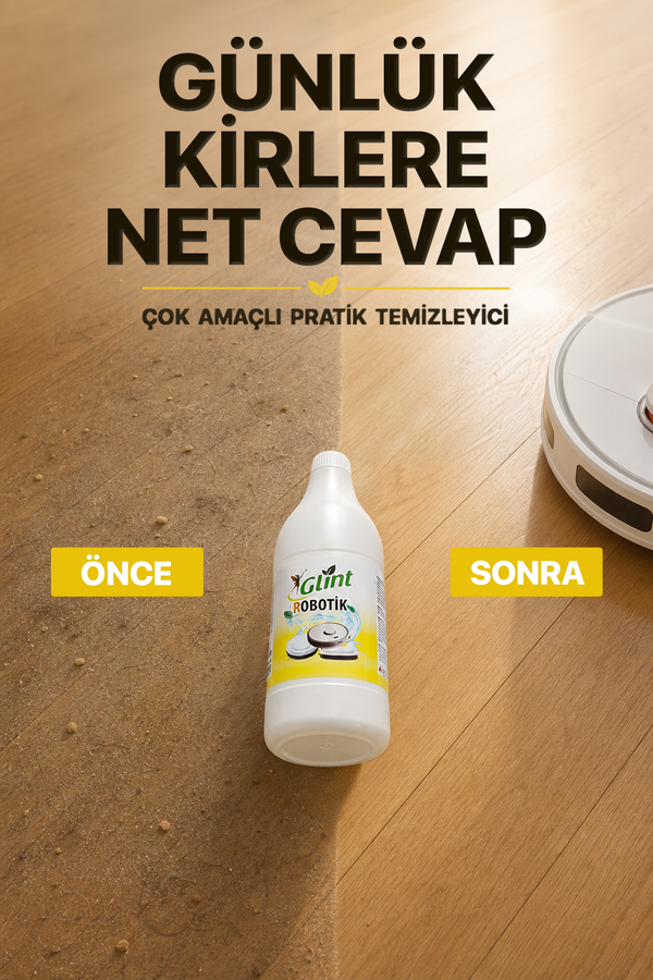 Glint Robotik Akıllı Robot Süpürge Deterjanı 1 Litre Zemin Temizleyici
